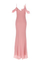 pink-flutter-sleeve-scoop-neck-dress