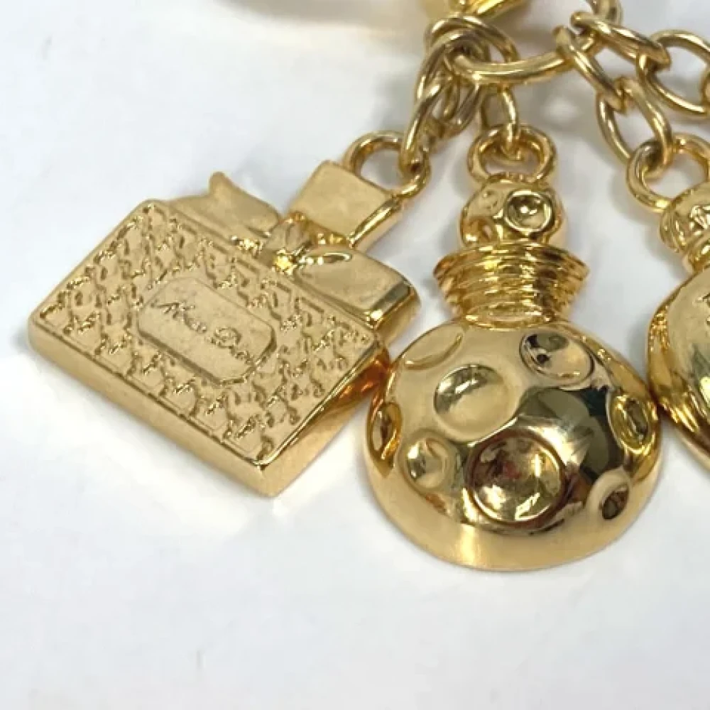 Dior Vintage Pre-owned Metal key-holders Yellow Dames