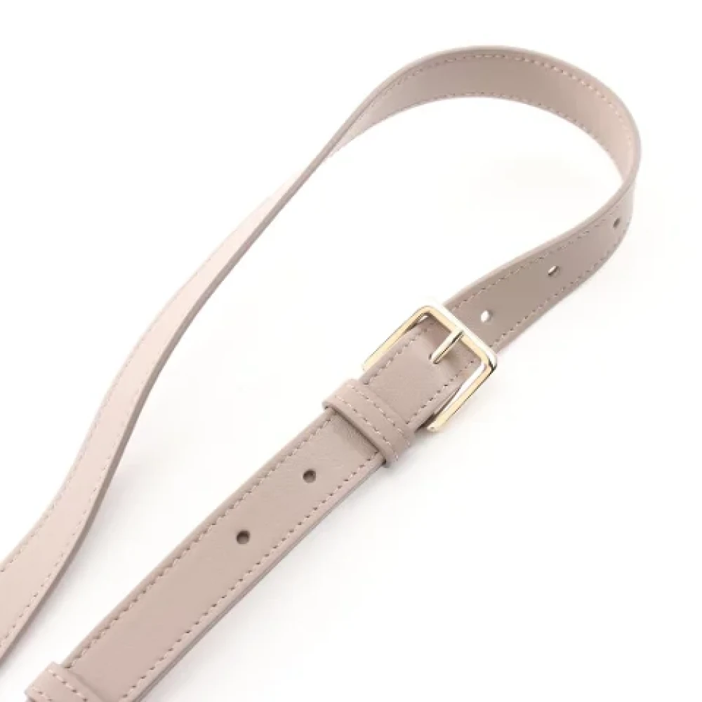 Dior Vintage Pre-owned Leather dior-bags Beige Dames