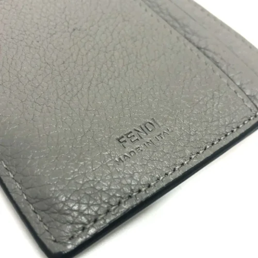 Fendi Vintage Pre-owned Leather home-office Gray Dames