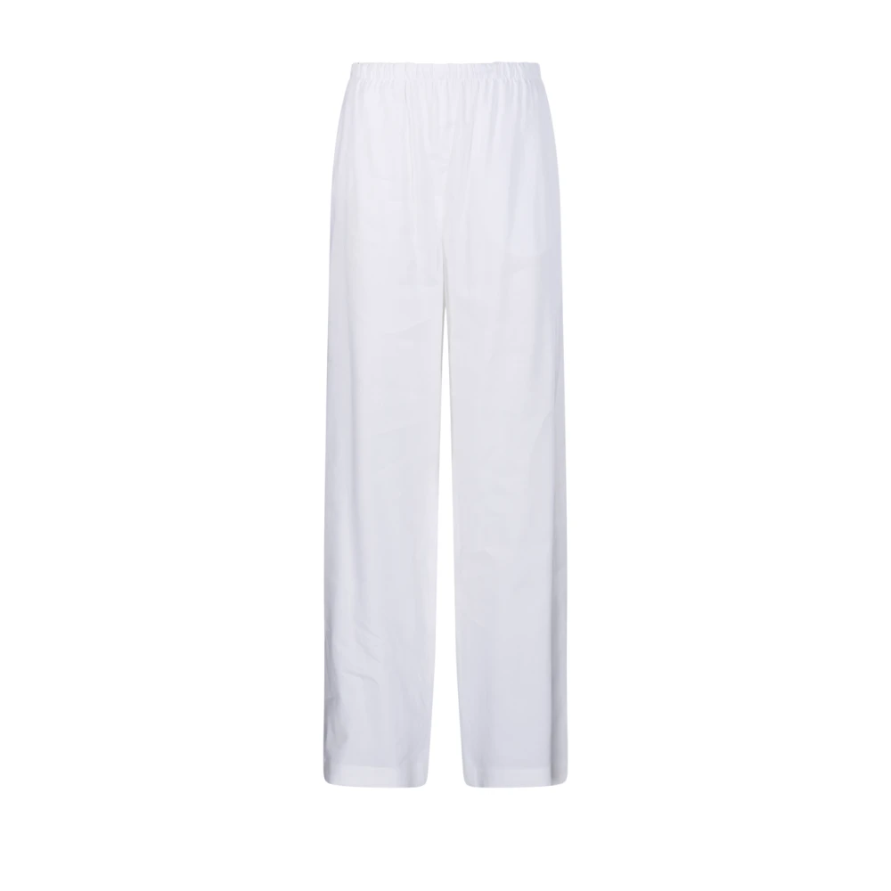 Max Mara Vrouw Wit Broeken Dames, Xs, Linnen, Destino Pants