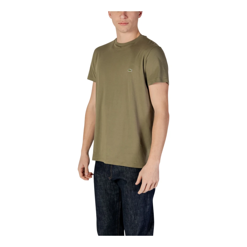 Lacoste Groene Katoenen T-shirt voor Lente Zomer Green Heren