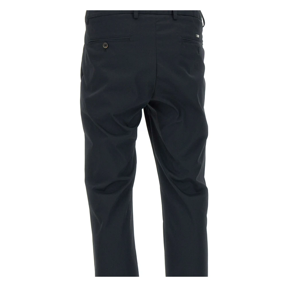Herno Zwarte Vintage Effect Twill Broek Black Heren