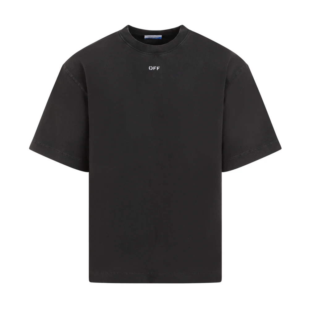 Off White Zwarte Katoenen Skate T-Shirt Black Heren