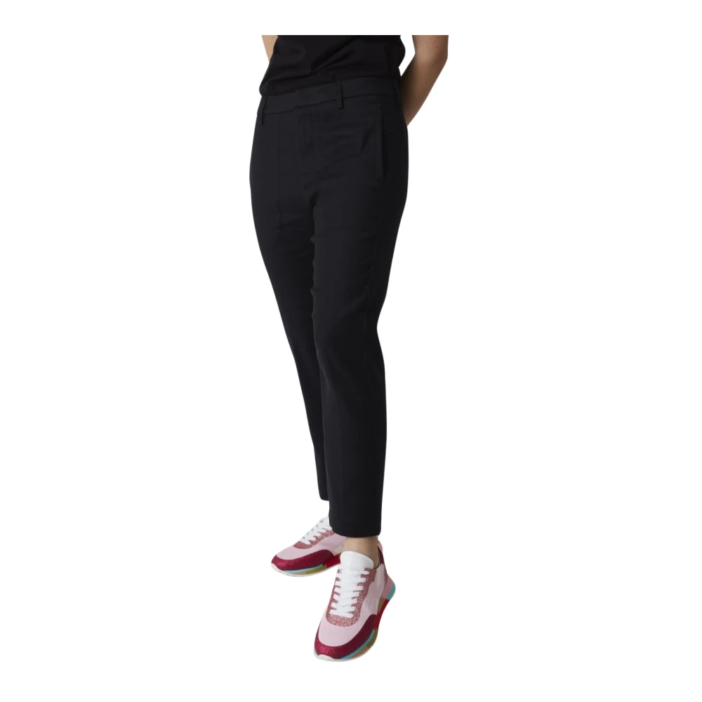 Dondup Elegante Zwarte Broek Black Dames