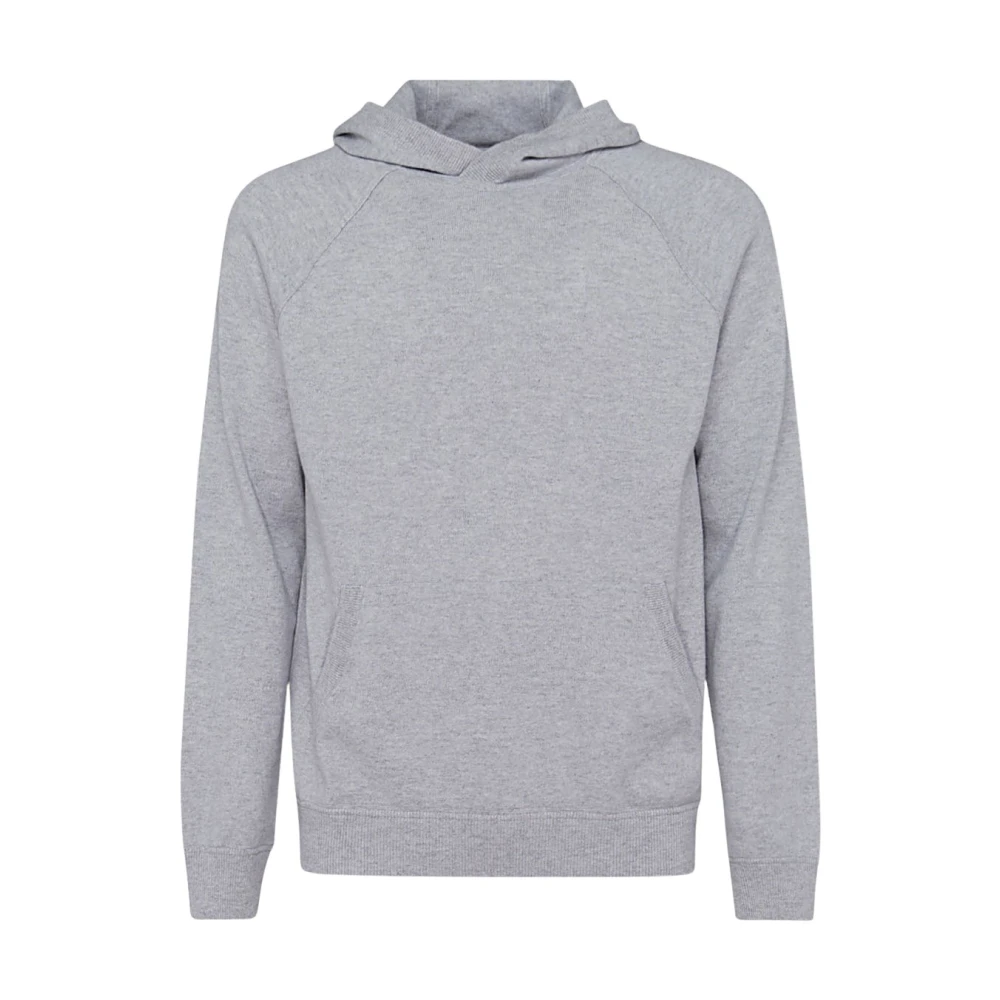 Malo Grijze Wollen Gebreide Hoodie Gray Heren