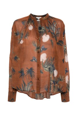 sheer-seashell-floral-print-shirt