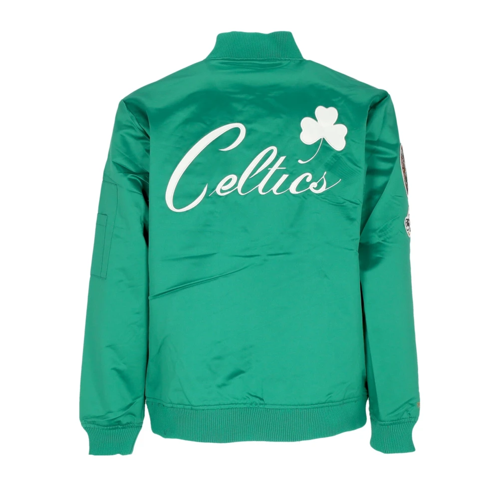 Mitchell & Ness Boston Celtics Bomberjack Lichtgewicht Satijn Green Heren