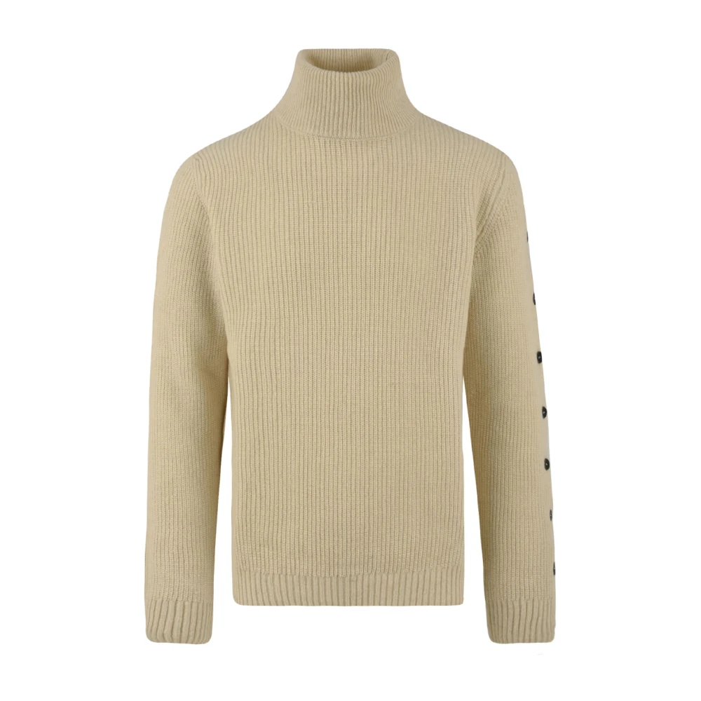 Daniele Alessandrini Mannelijk Beige Geribbelde Coltrui