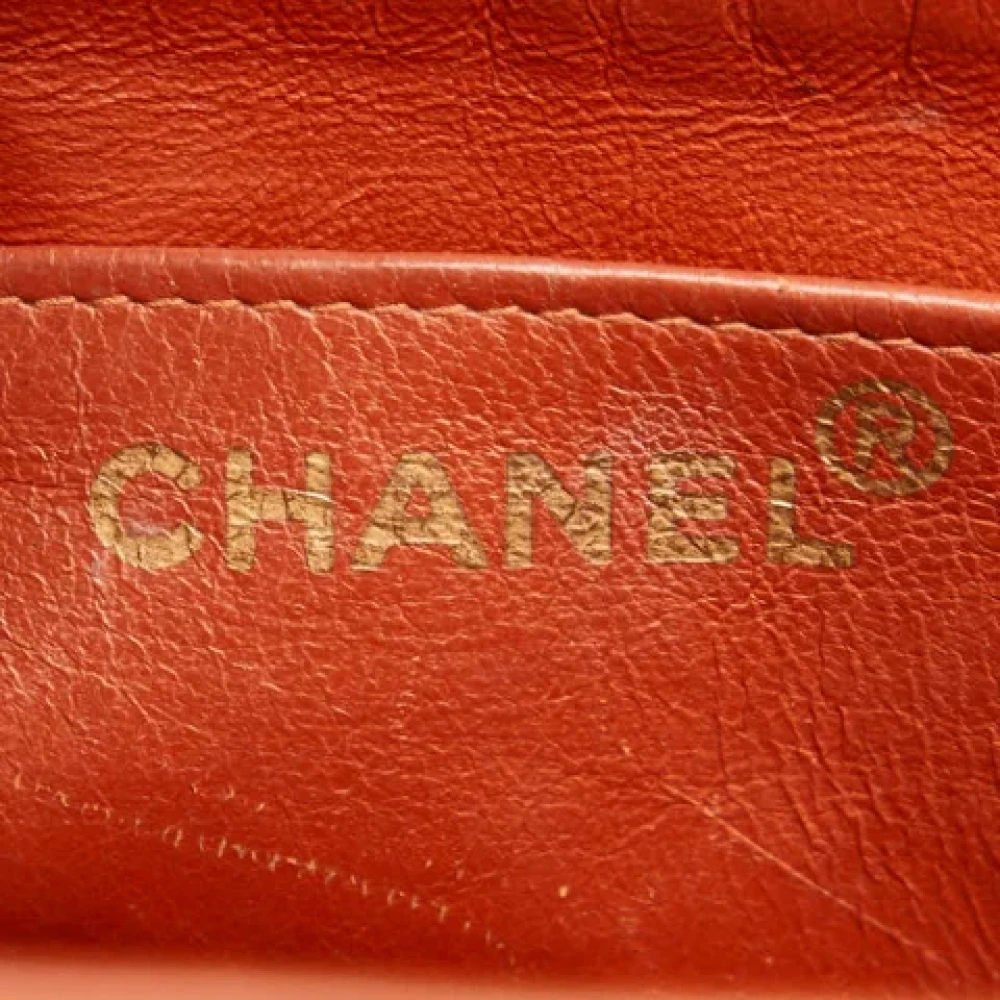Chanel Vintage Pre-owned Leather chanel-bags Orange Dames