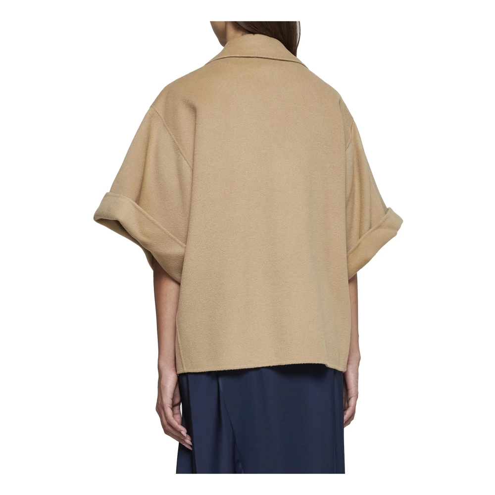 Max Mara Weekend Beige Navarra Jas met Kimono Mouwen Beige Dames