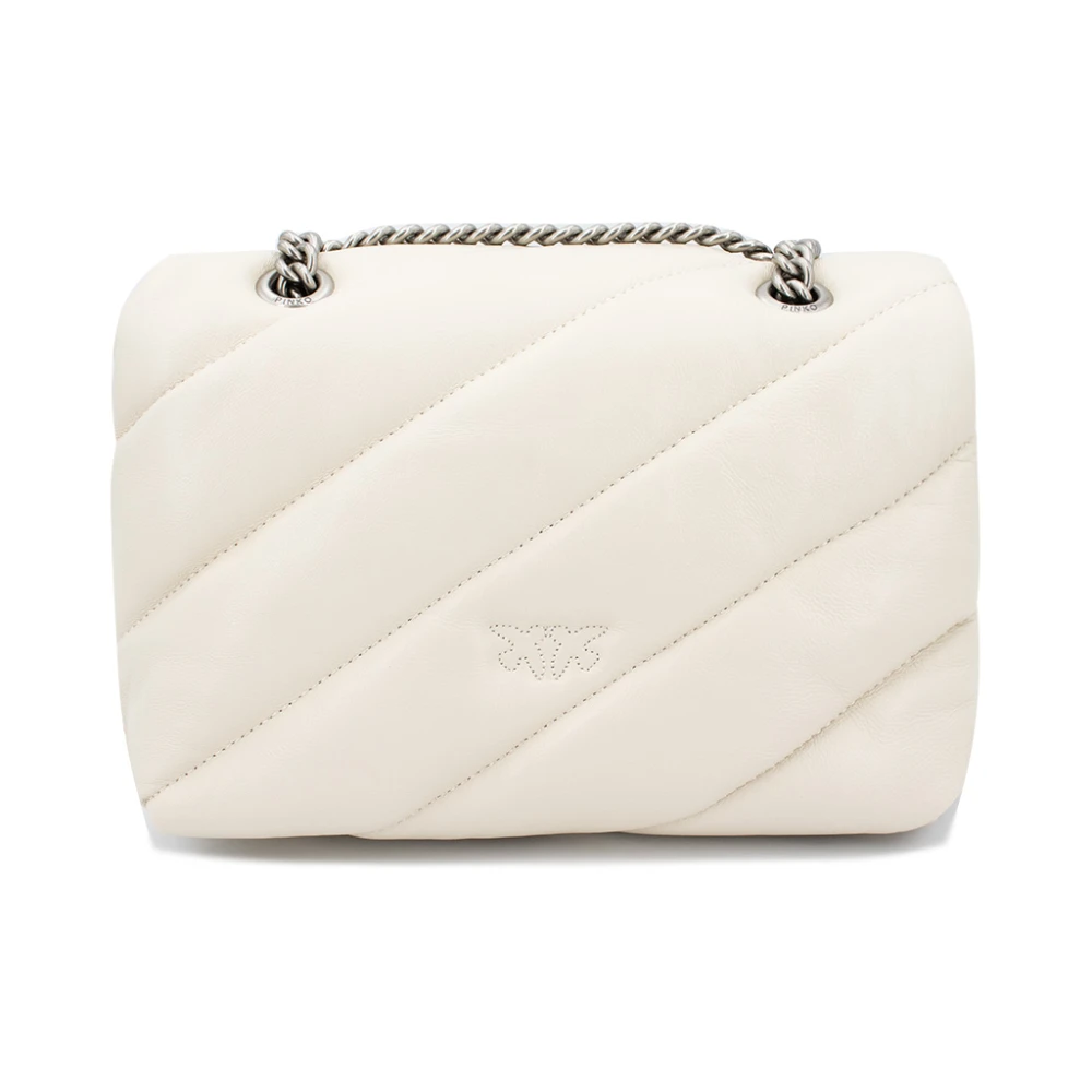 pinko Gewatteerde Love Birds Mini Tas White Dames