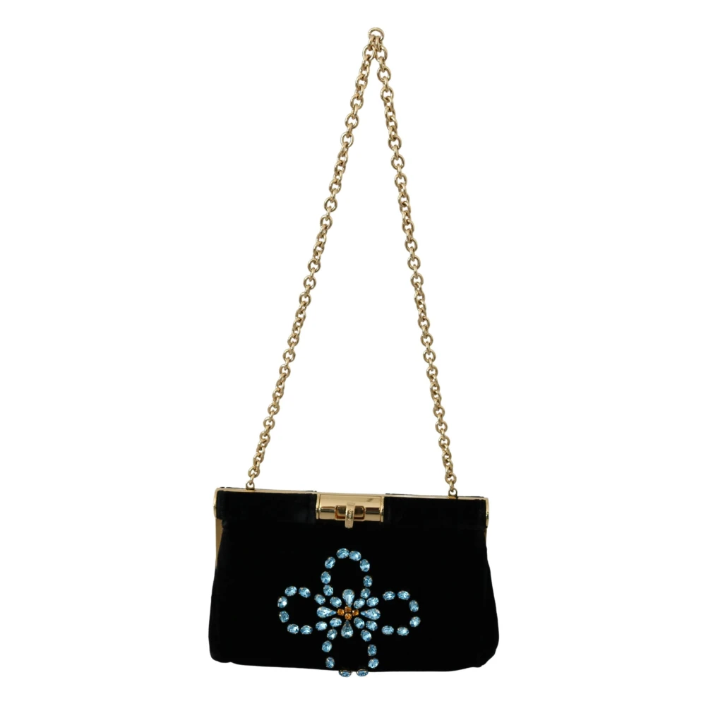Dolce & Gabbana Kristal bezaaide avond Crossbody tas Black Dames