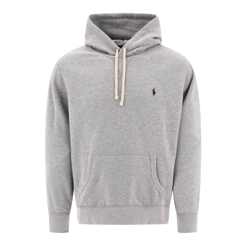 Polo Ralph Lauren Grå Sweatshirt Aw25 Stilren Hoodie