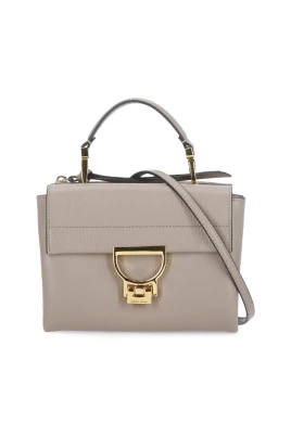 Stilren Beige Läder Pochette Väska