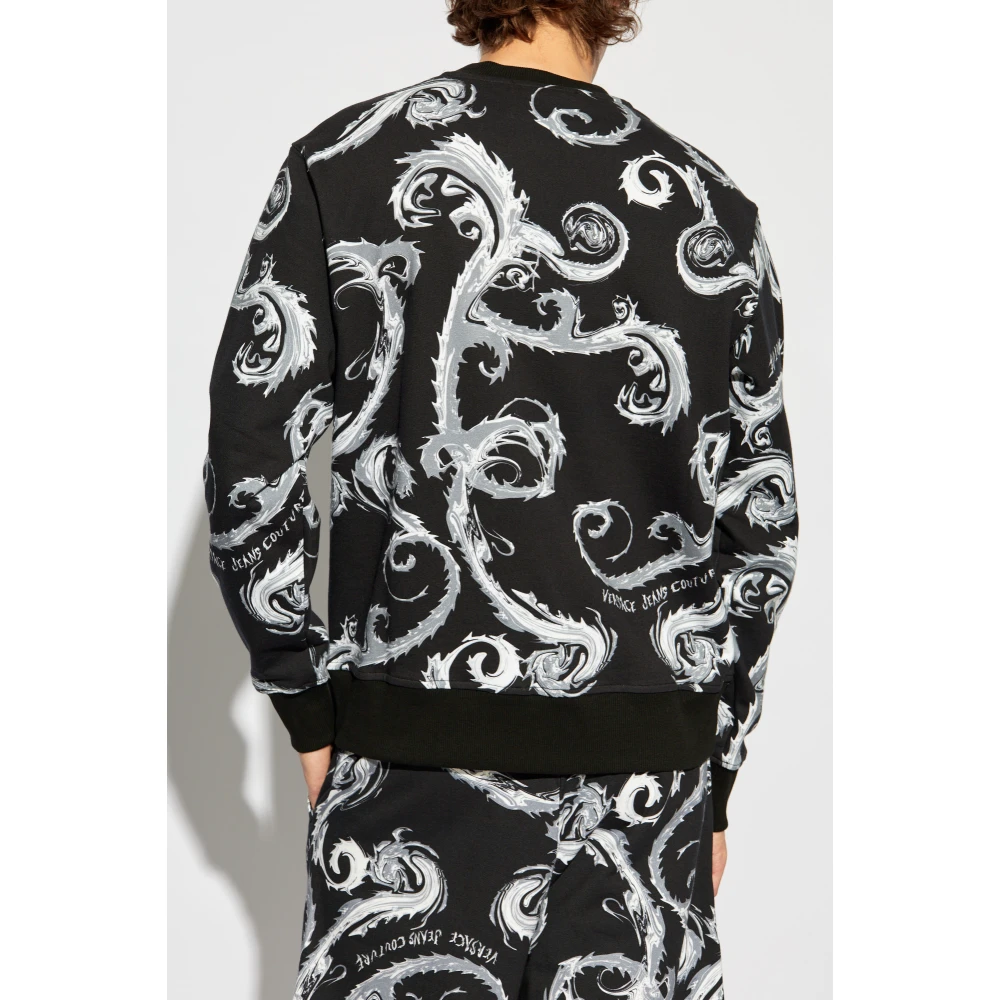 Versace Jeans Couture Sweatshirt met een patroon Black Heren