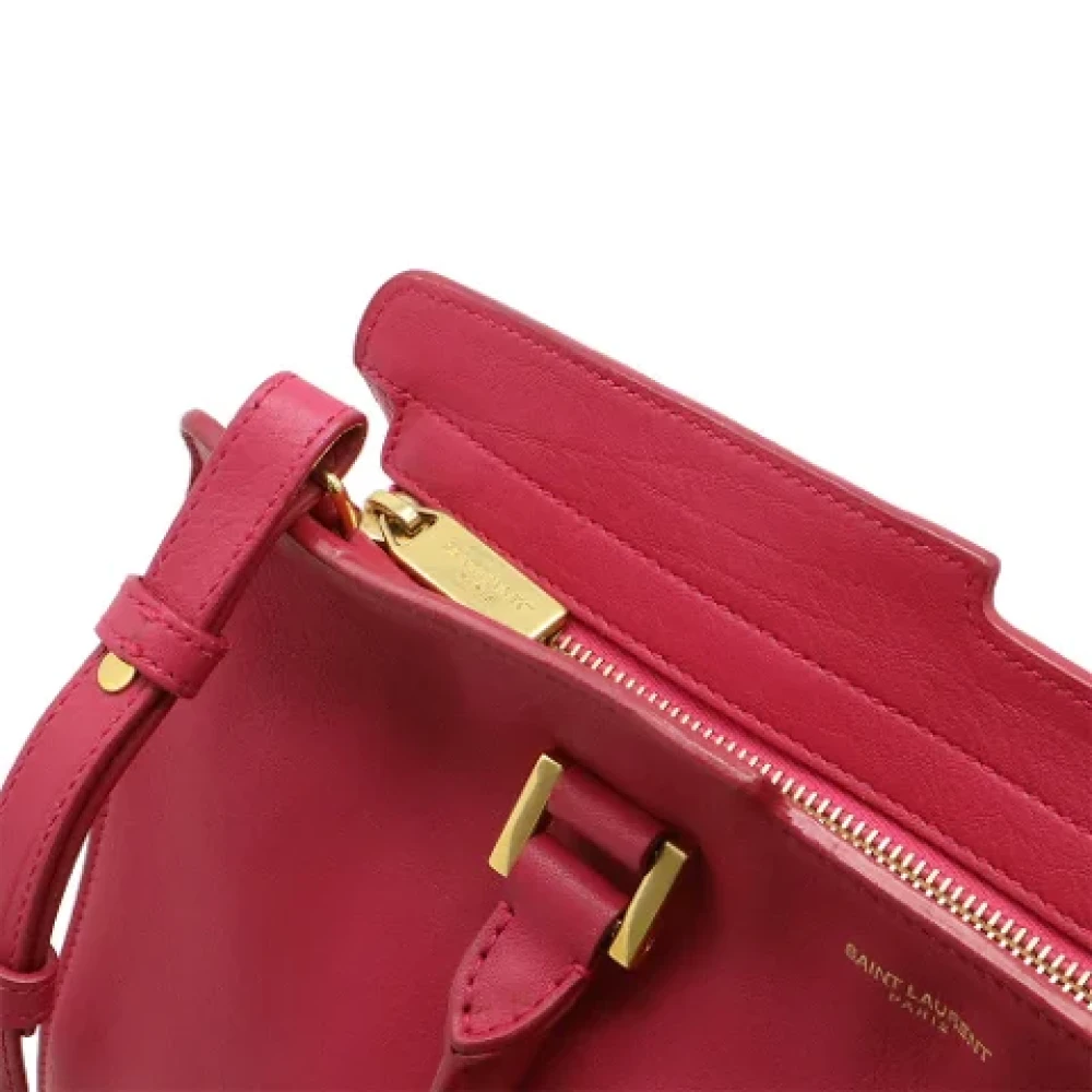 Yves Saint Laurent Vintage Pre-owned Leather handbags Red Dames
