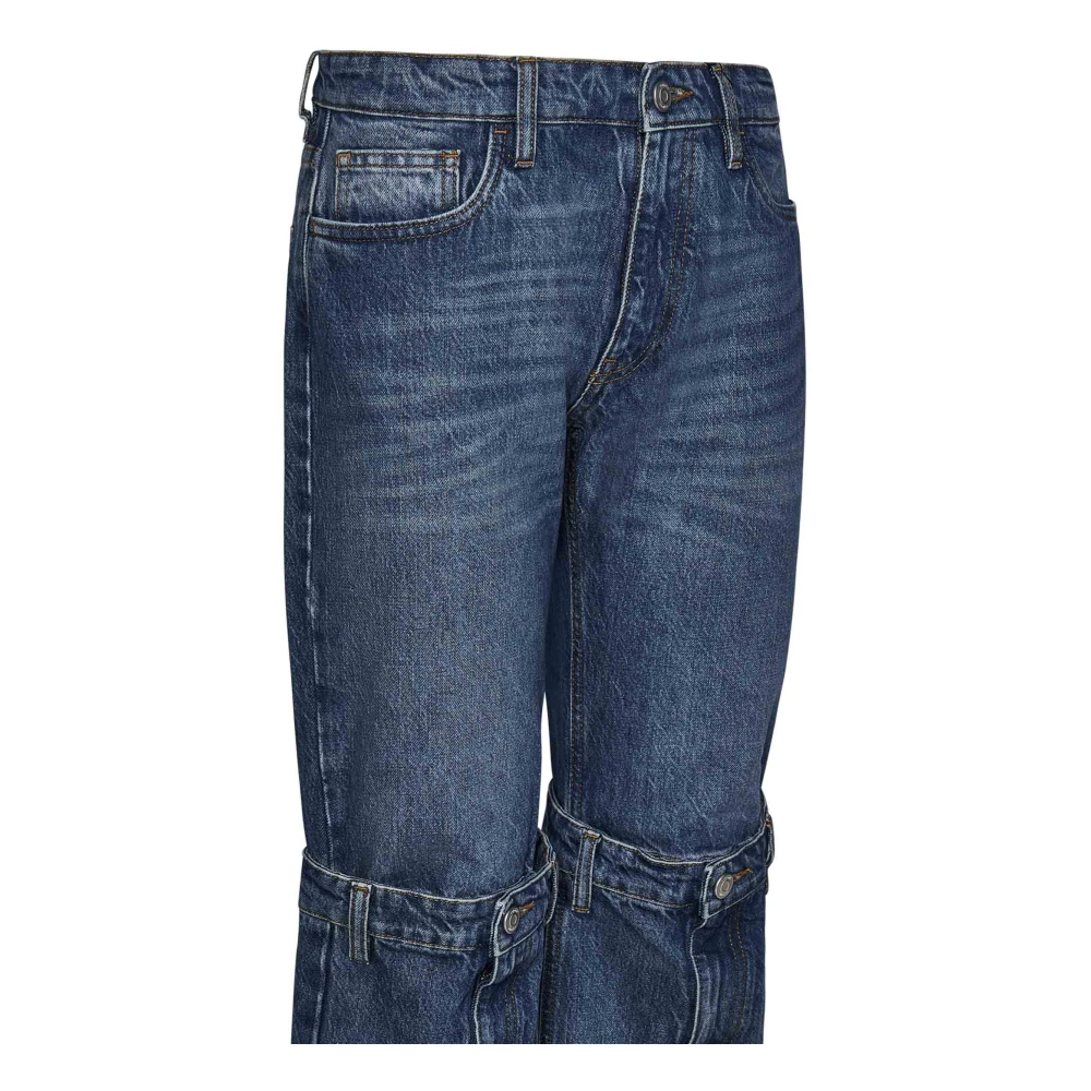 Coperni Blauwe Laagjes Open Knie Jeans Blue Dames