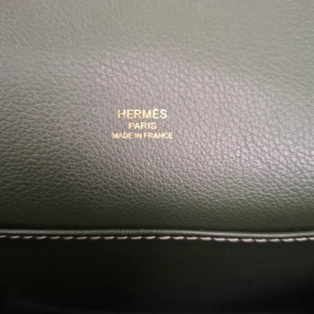 Hermès Vintage Pre-owned Leather handbags Green Dames