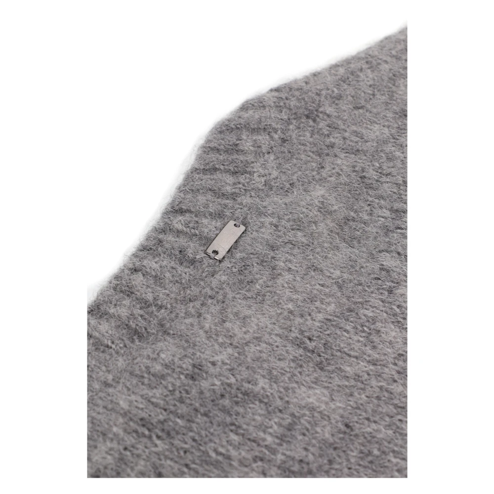 Herno Alpaca-Wol Trui met Ronde Hals Gray Heren