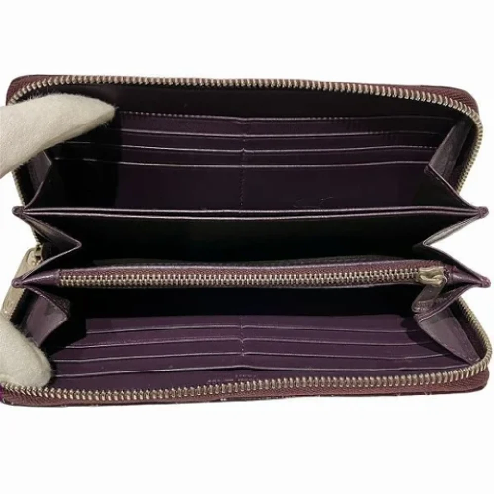 Dior Vintage Pre-owned Leather wallets Red Dames