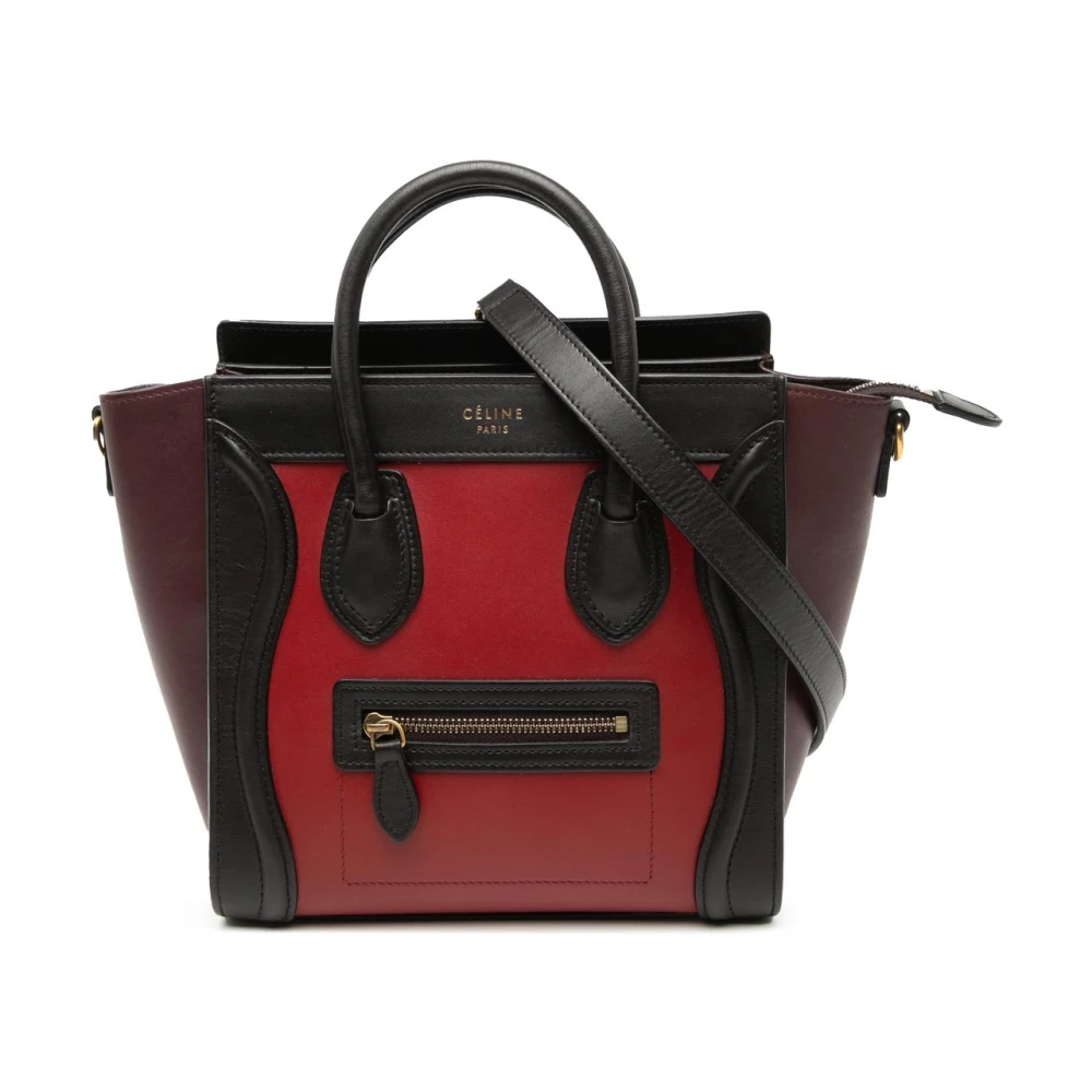 Celine Vintage Women's Red Pre-Owned Leather Handbag