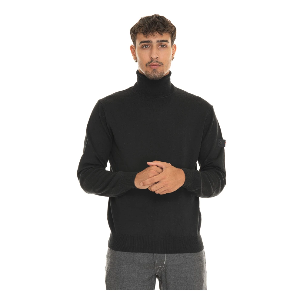 Peuterey Turtleneck pullover met elleboogpatches Beige Heren