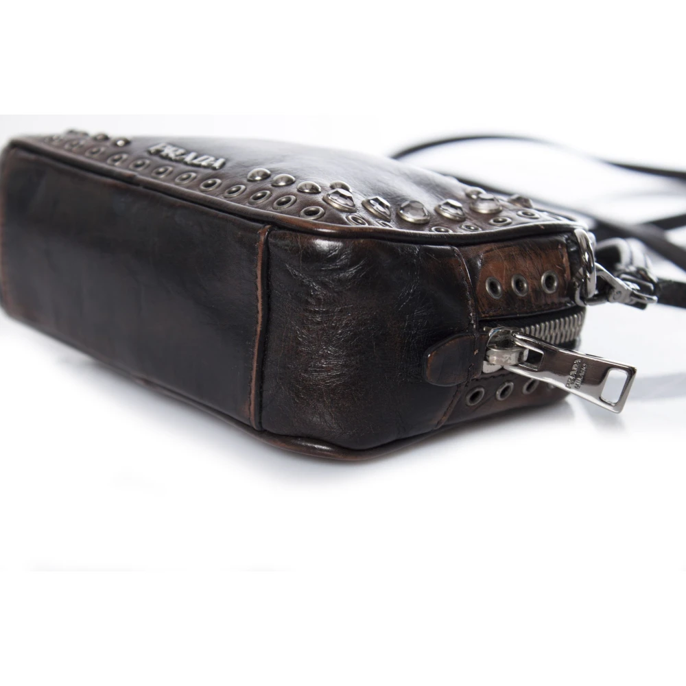 Prada Vintage Tweedehands tas Brown Dames