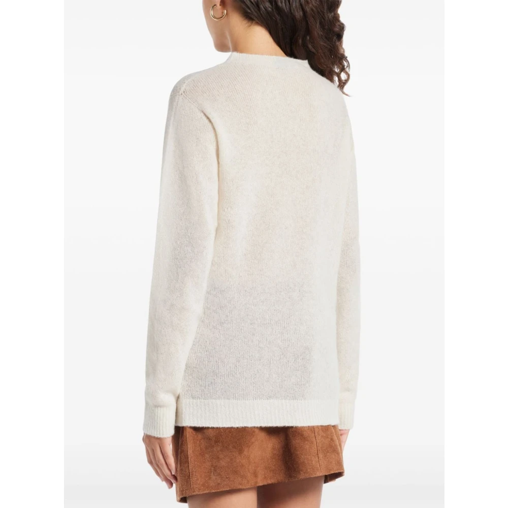 Tom Ford Witte Kasjmier-Zijde Trui Fijn Gebreid White Dames