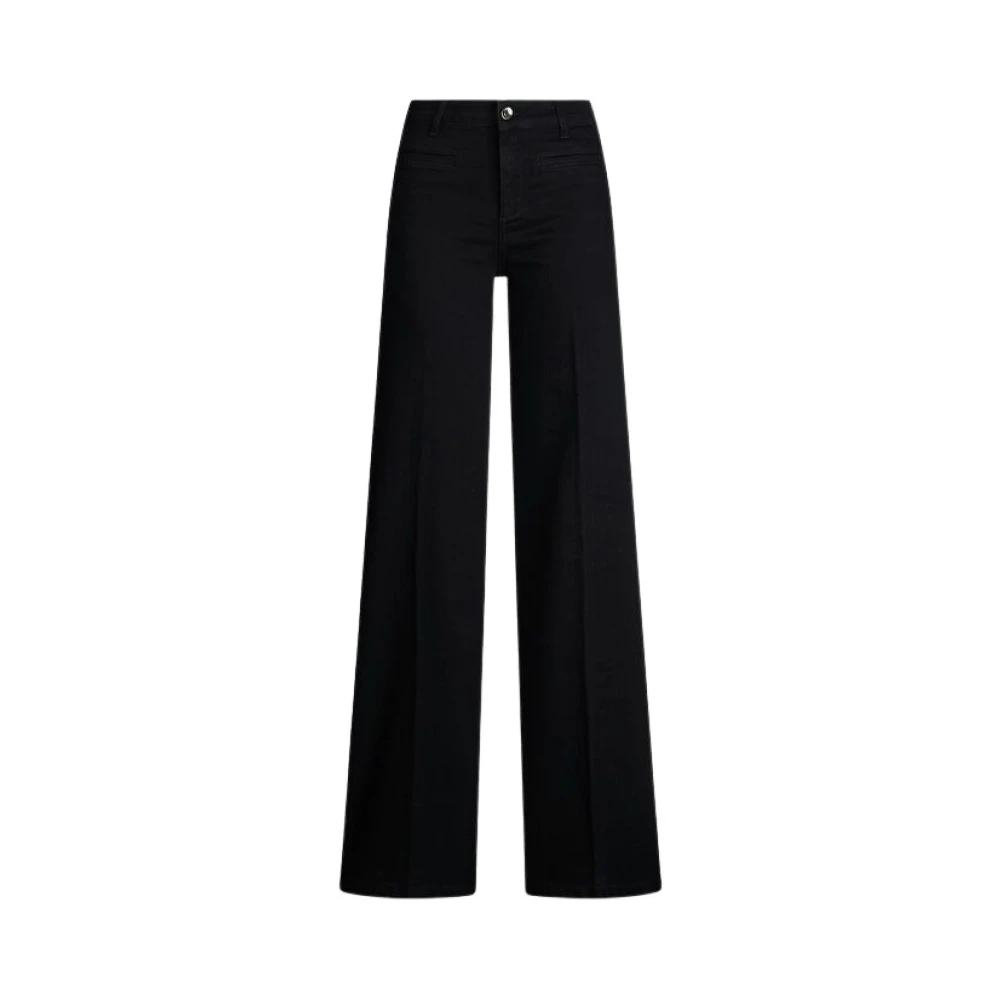 Liu Jo Vrouw Zwart Jeans Dames, W28, Katoen, Wide Jeans