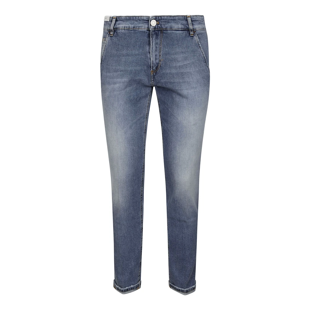 Pt Torino Men's Blue Indie Cotton Blend Slim Fit Jeans - Slim Fit Jeans - W35 - Jeans