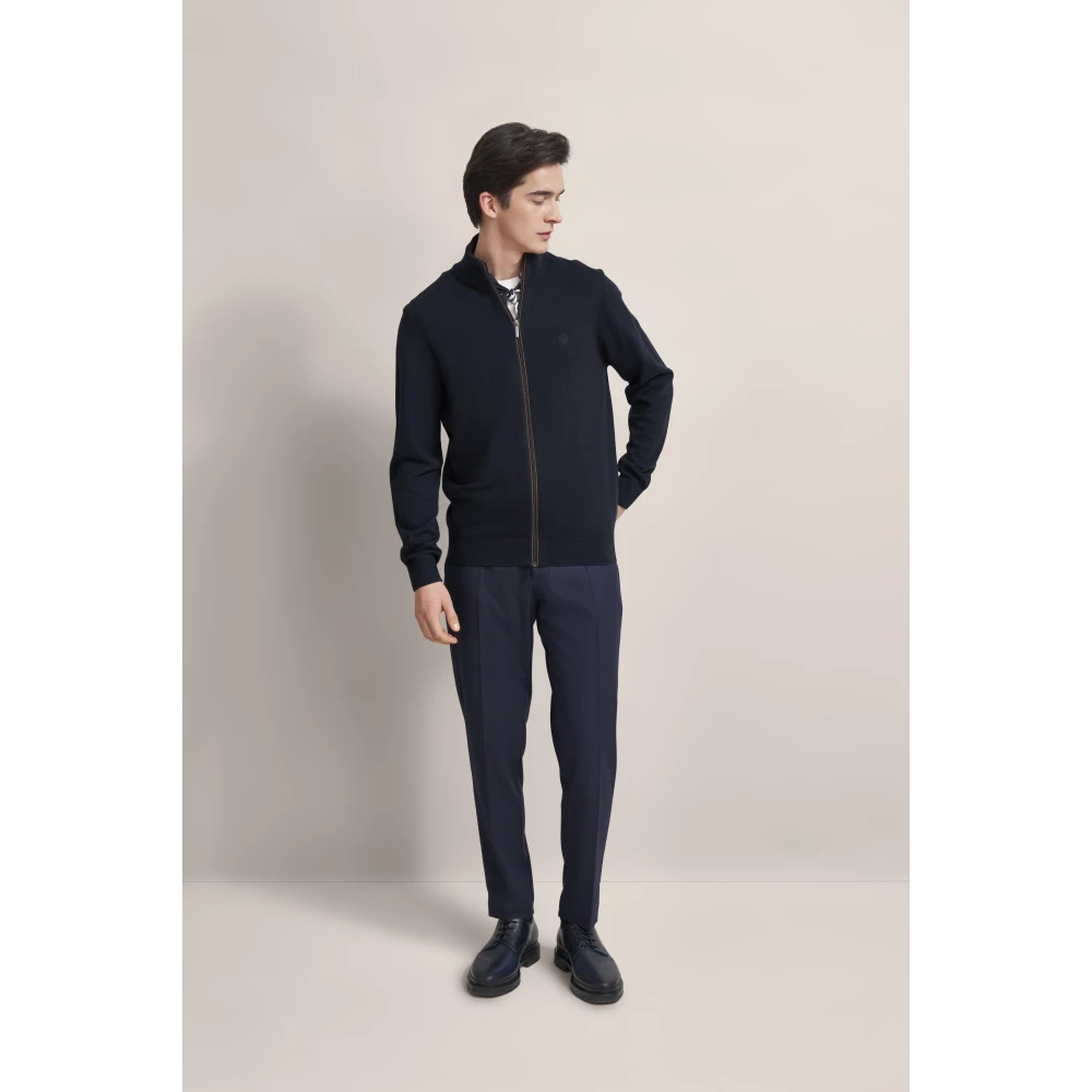 Bugatti Stijlvolle Cardigan Sweater Blue Heren