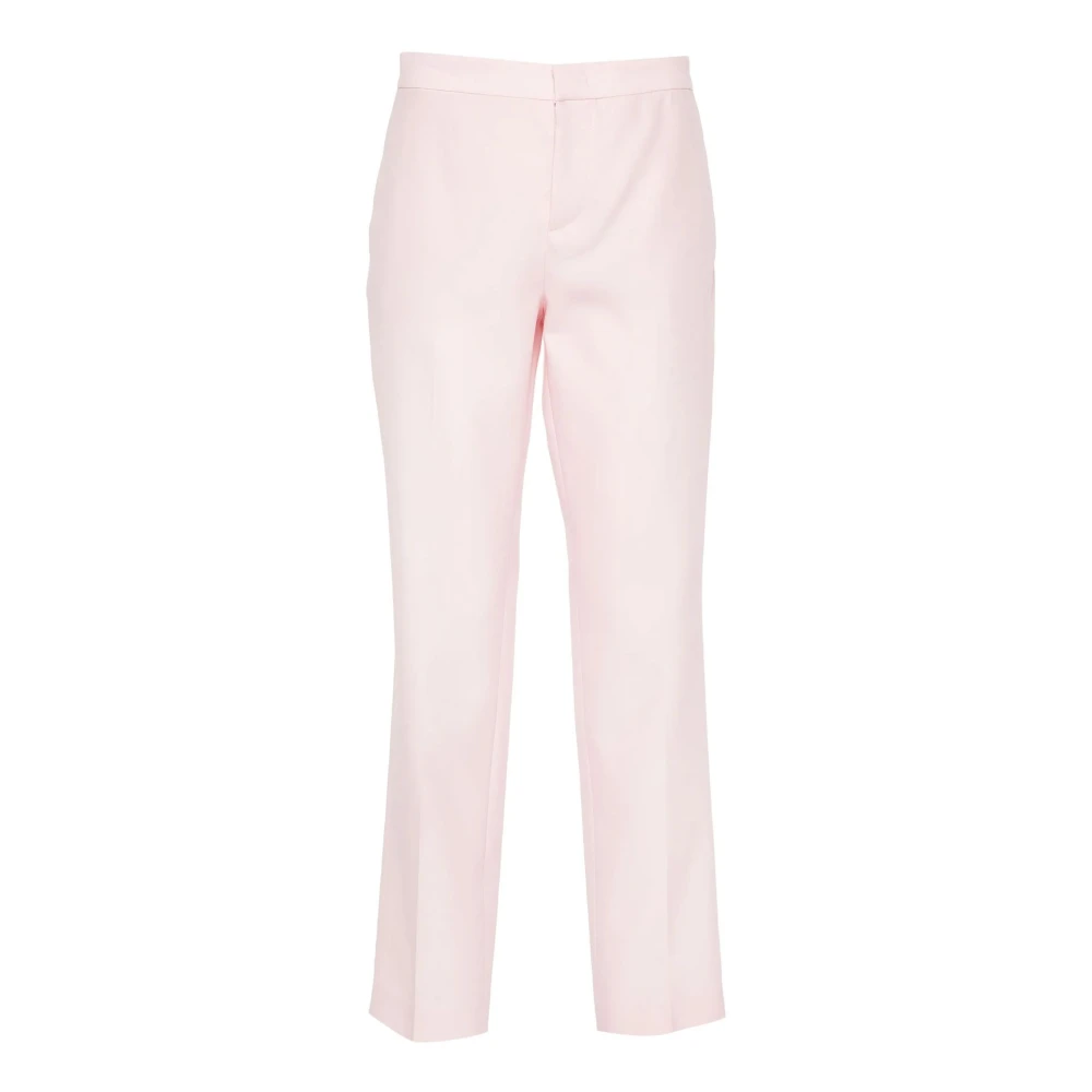 Fabiana Filippi Roze wol-zijde blend broek Pink Dames