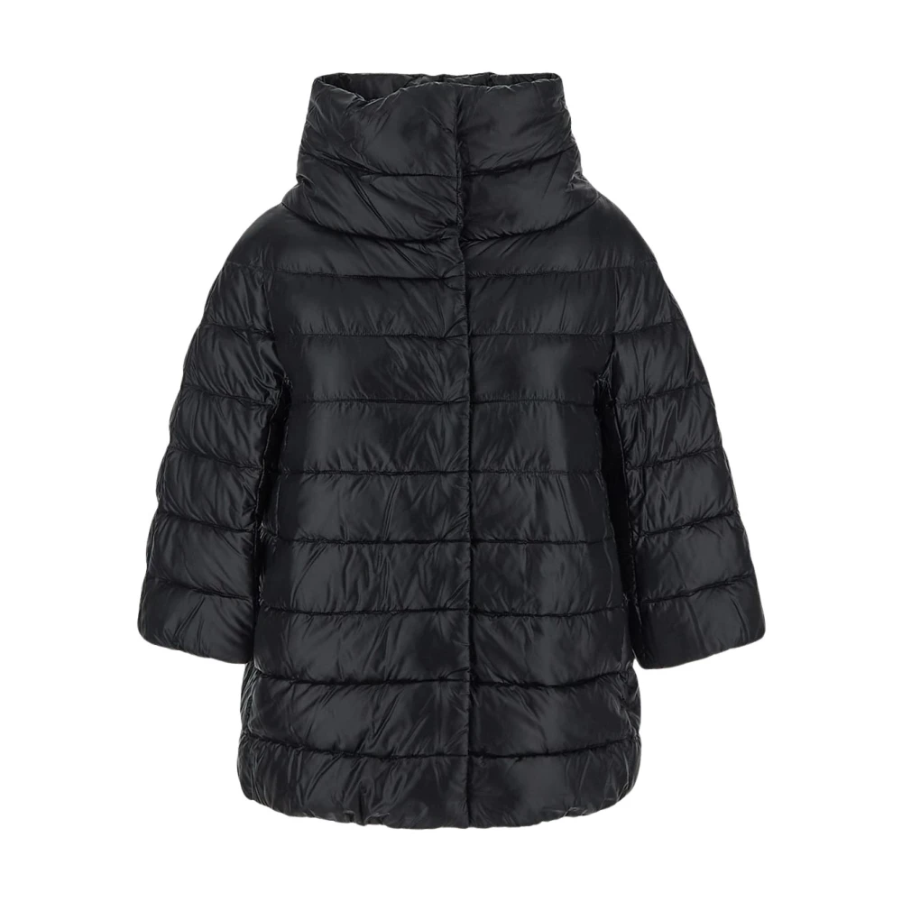 Herno Gewatteerde nylon jas Black Dames