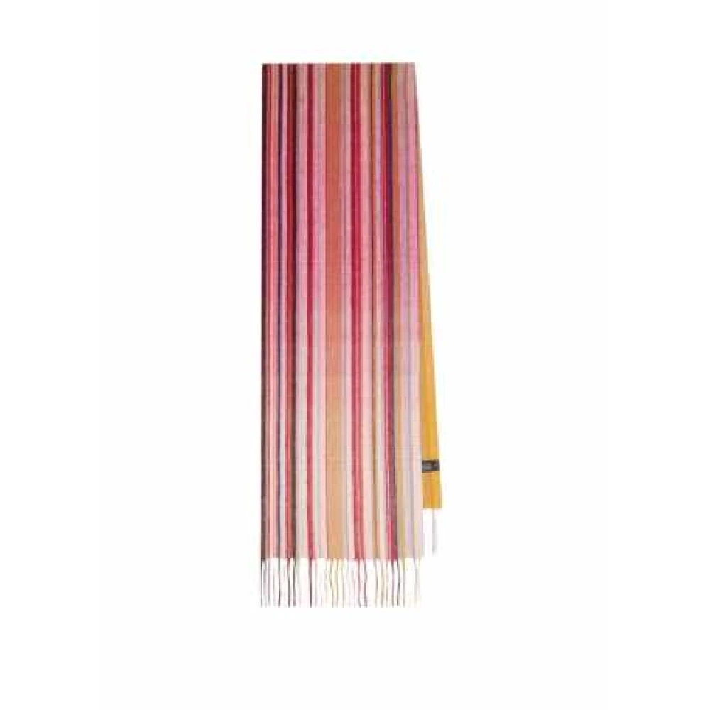 Paul Smith Gestreepte Ombre Sjaal Oranje Roze Multicolor Dames