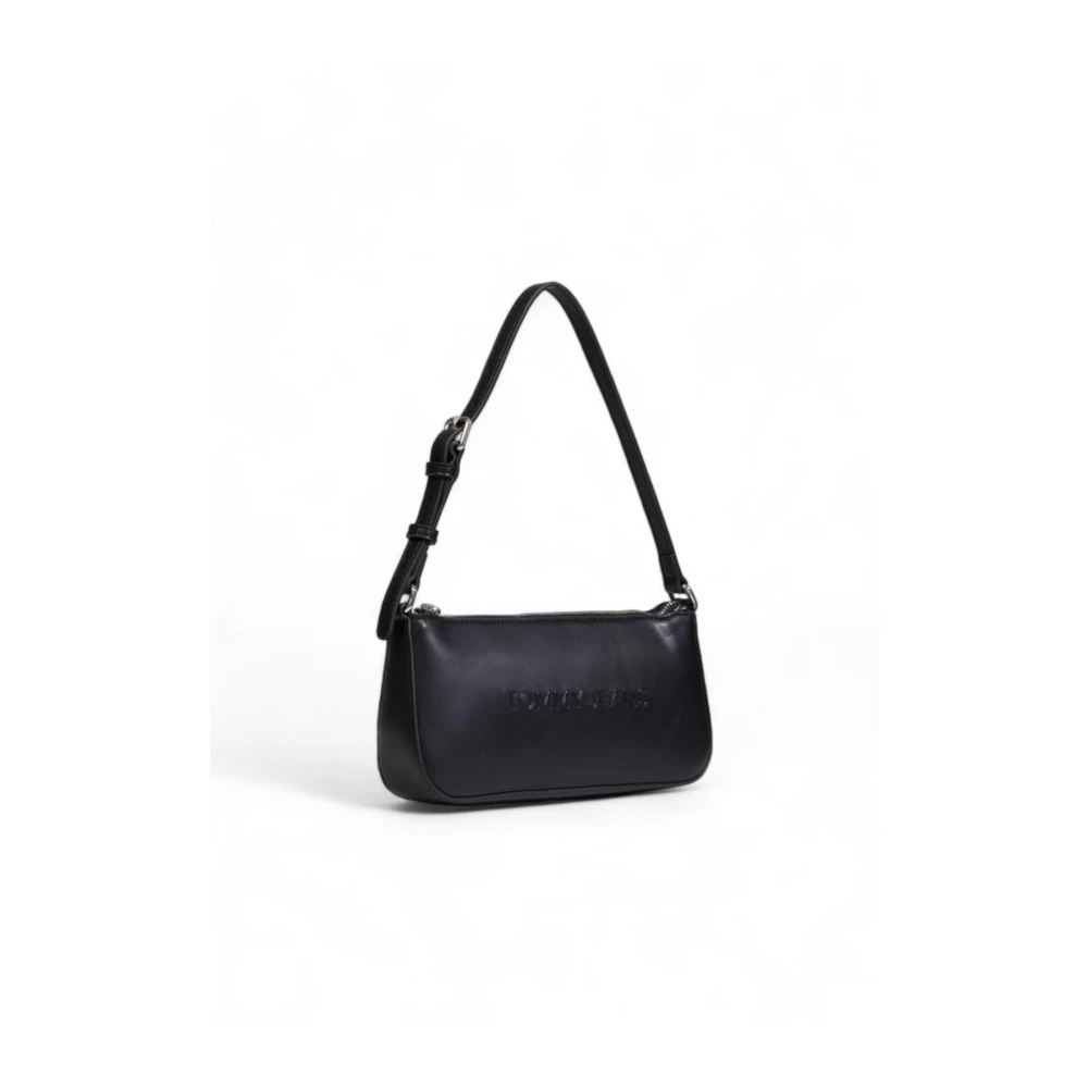 Tommy Hilfiger Stijlvolle Polyethyleen Handtas voor Vrouwen Black Dames
