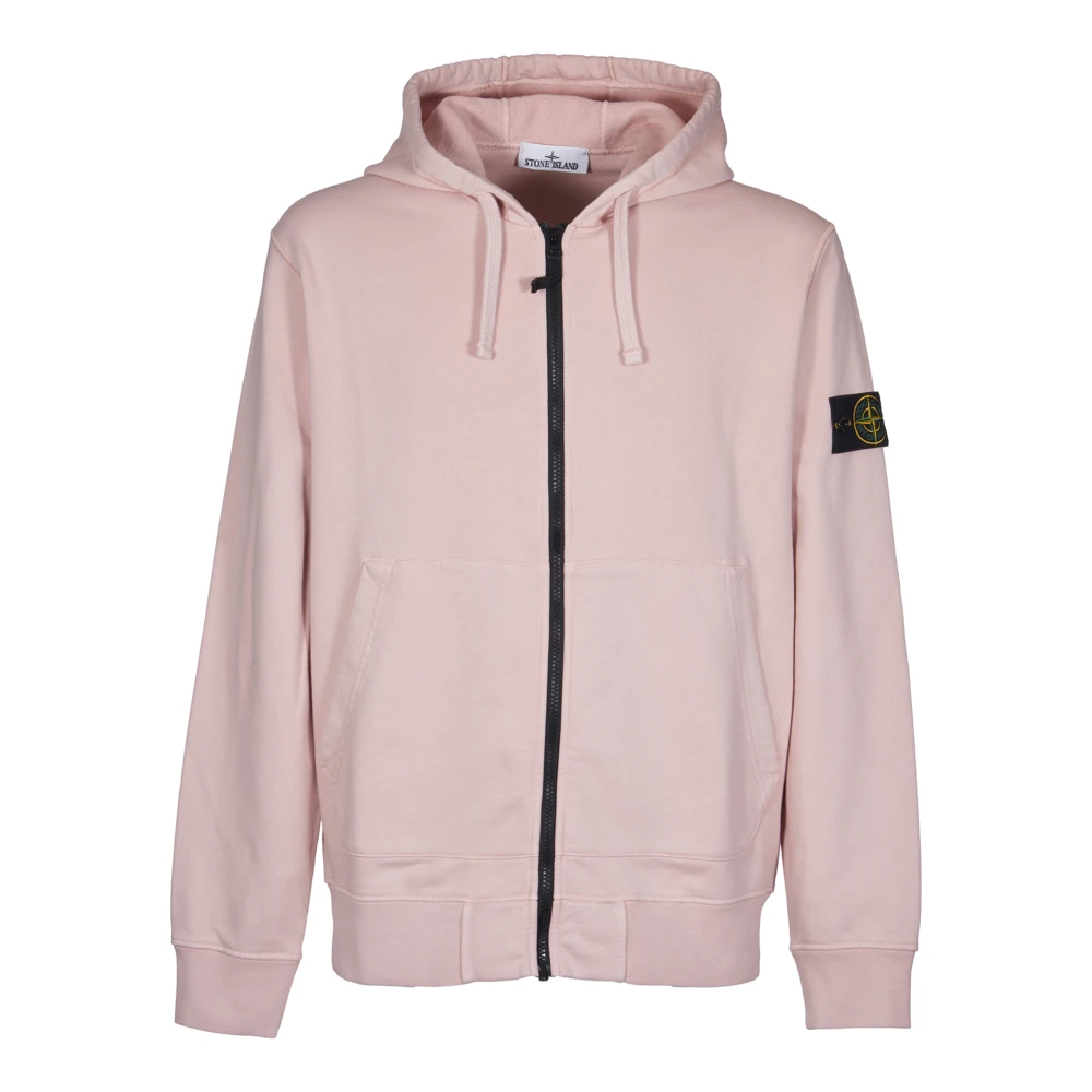 Stone Island Roze Sweatshirt met rits en capuchon Pink Heren