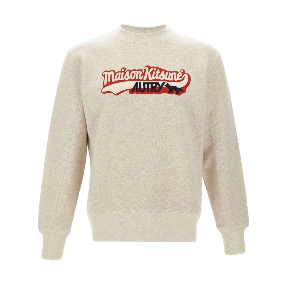 Autry Men's White Sweatshirts, Xl, Melange Kitsune Sweatshirt