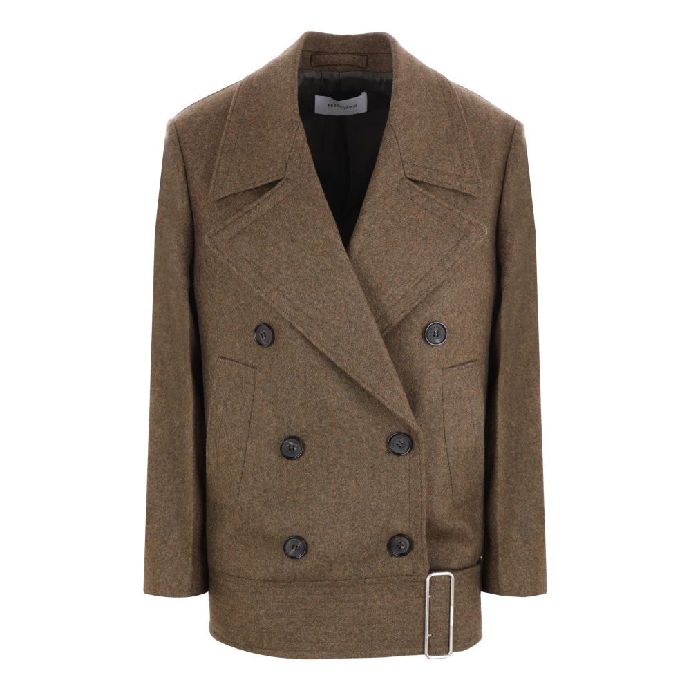 Salvatore Ferragamo Stijlvolle Jassen Collectie Green Dames