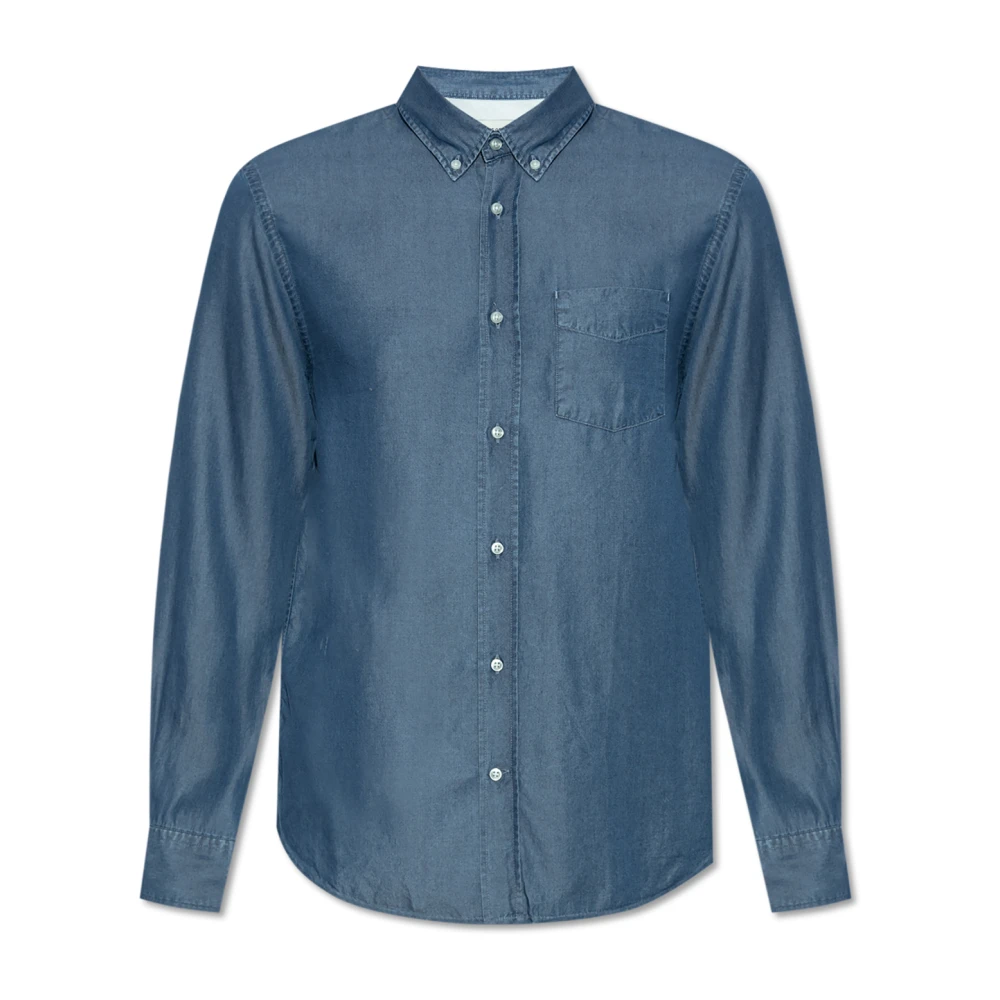 Officine Générale Denim overhemd Blue Heren