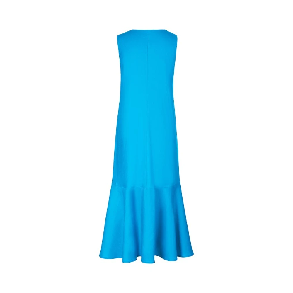 RIANI Elegante Maxi Jurk met V-Halslijn Blue Dames