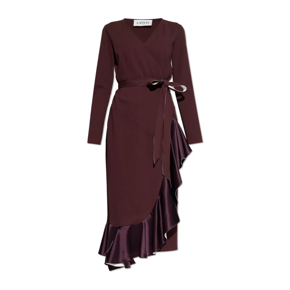 Lanvin Gerimpelde Jurk Purple Dames