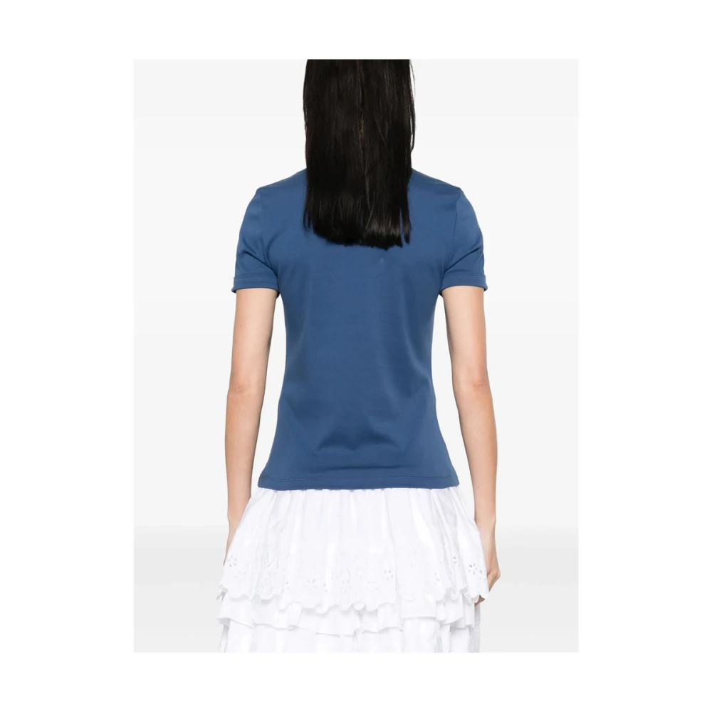 Maison Labiche Navy Blue Crew Neck T-shirt Blue Dames