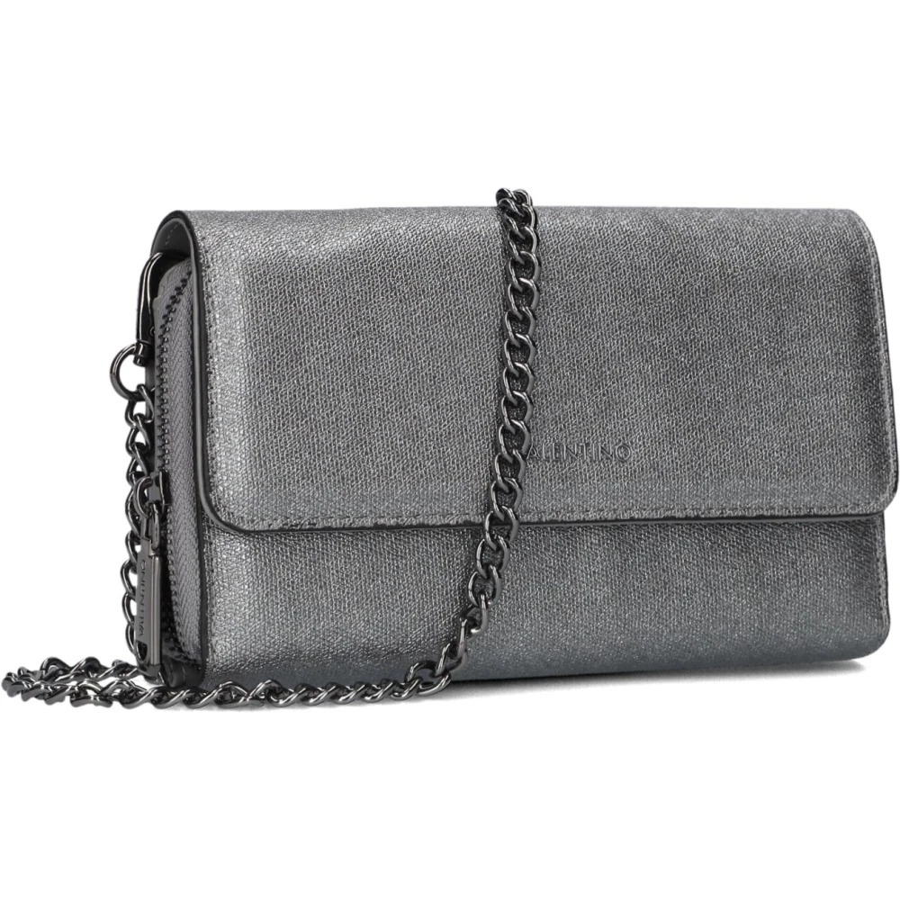 Valentino Zilveren Pochette Portemonnee Stijlvol Accessoire Gray Dames