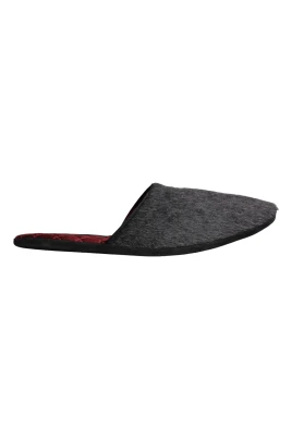 Svarta Fuskpäls Slip On Skor