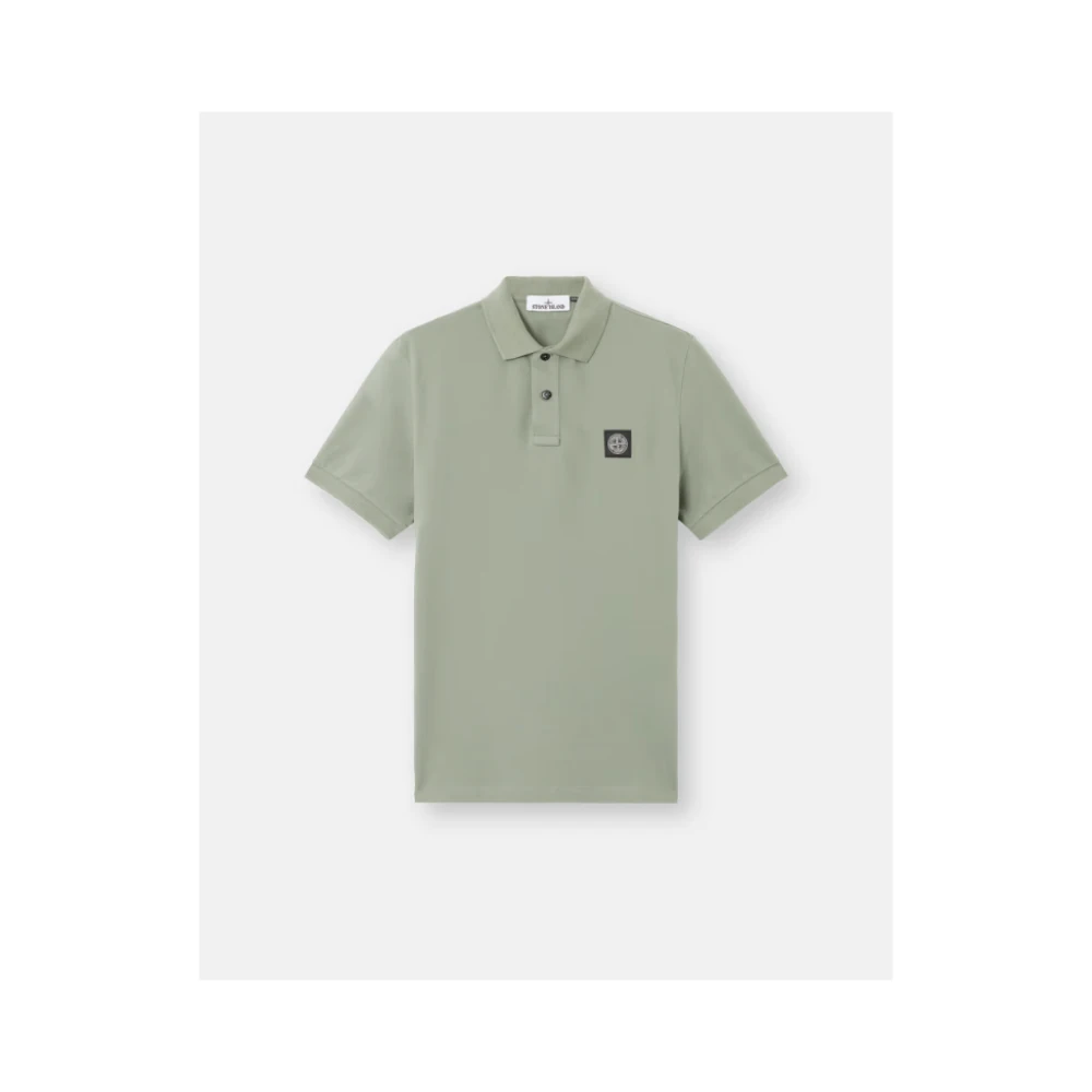 Stone Island Groen Polo Shirt Slim Fit Green Heren