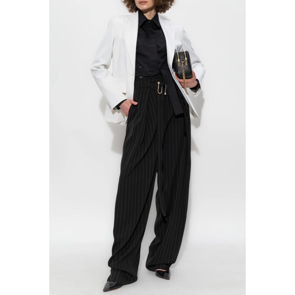 SPORTMAX Broek met gestreept patroon Berard Black Dames