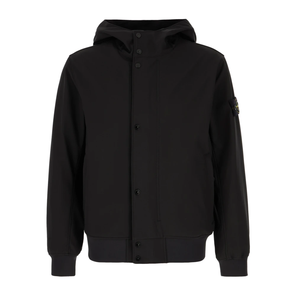 Stone Island Stijlvolle Jassen voor Mannen Black Heren