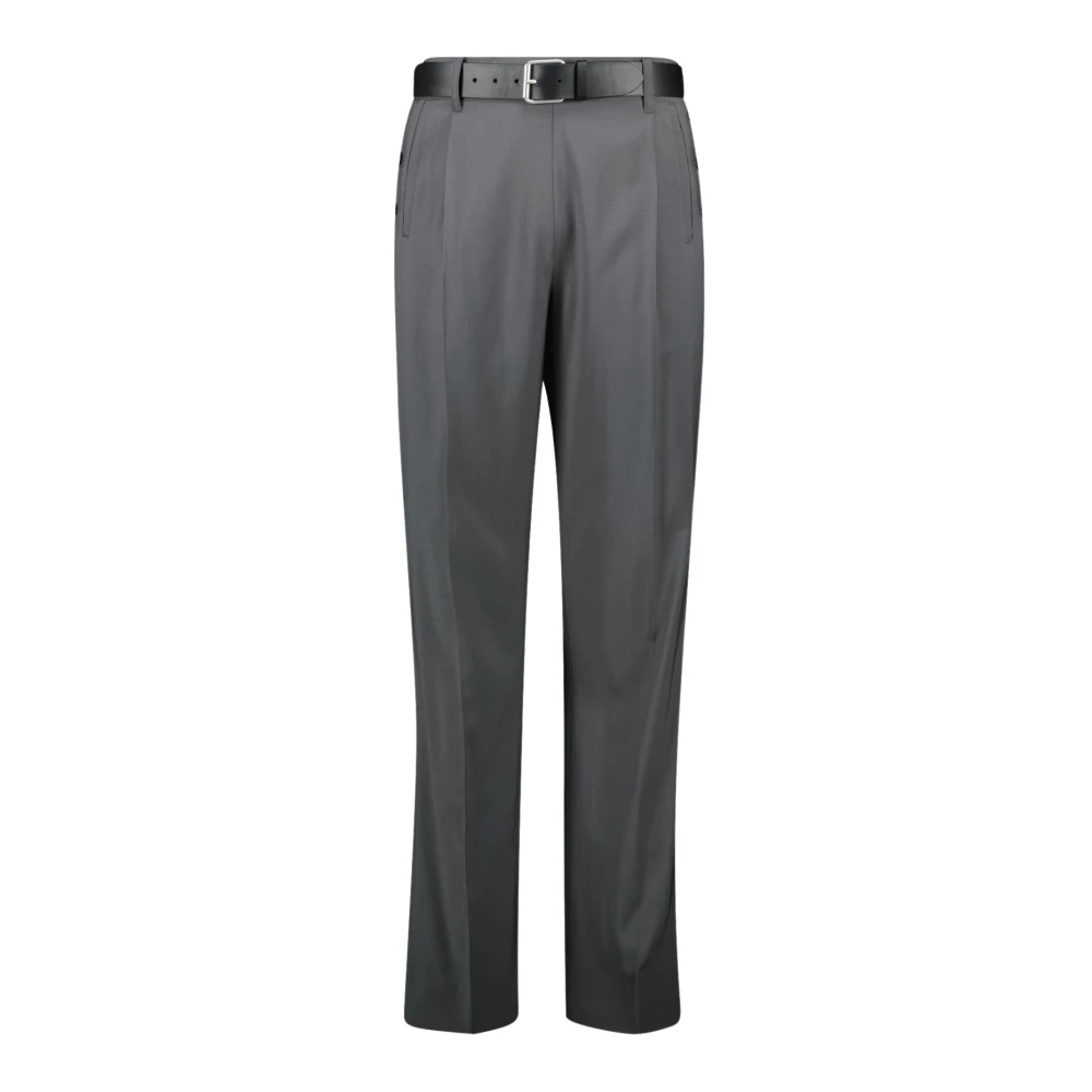 Moschino Women's Gray Straight Trousers, Xs, Grey Wool City Trousers Spring-Summer 2025
