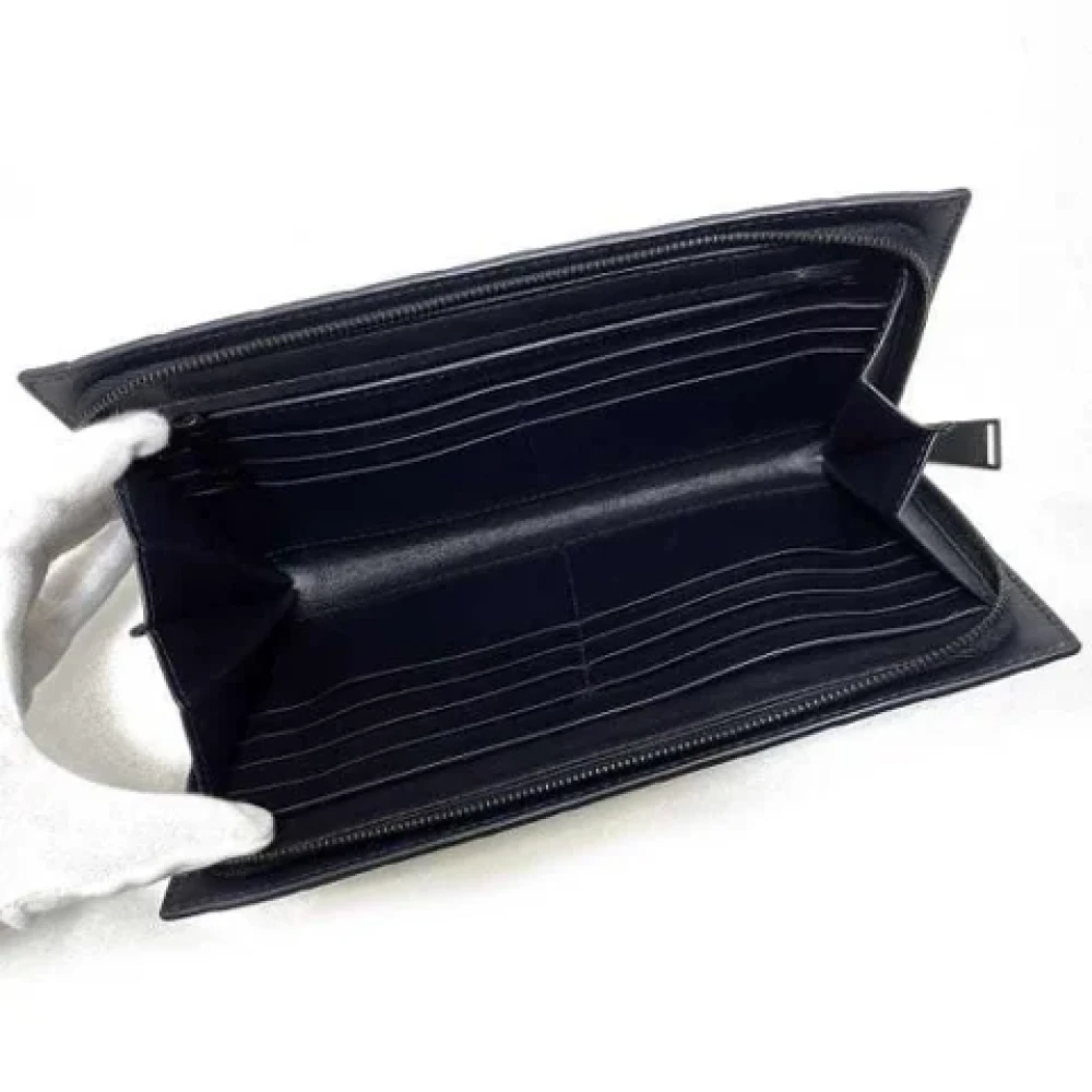 Bottega Veneta Vintage Pre-owned Leather wallets Black Heren
